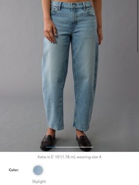 American Eagle Outfitters Skylight Light Blue Barrel Jeans